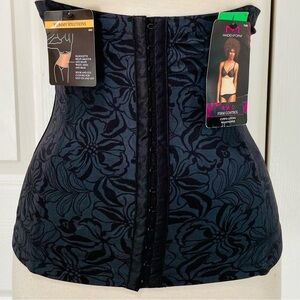 Maidenform Shape Wear Black Waist Contour Corset Firm Control